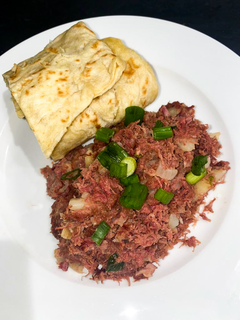 Corned Mutton in Caribbean comfort food box – Halal meal