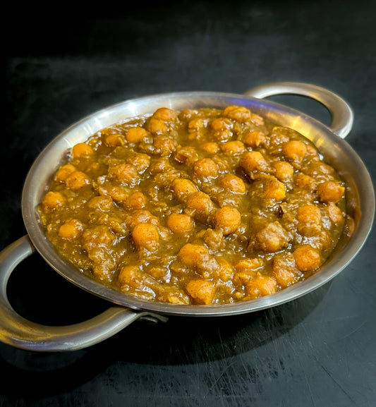Doubles Channa with spiced channa curry and Caribbean flavor