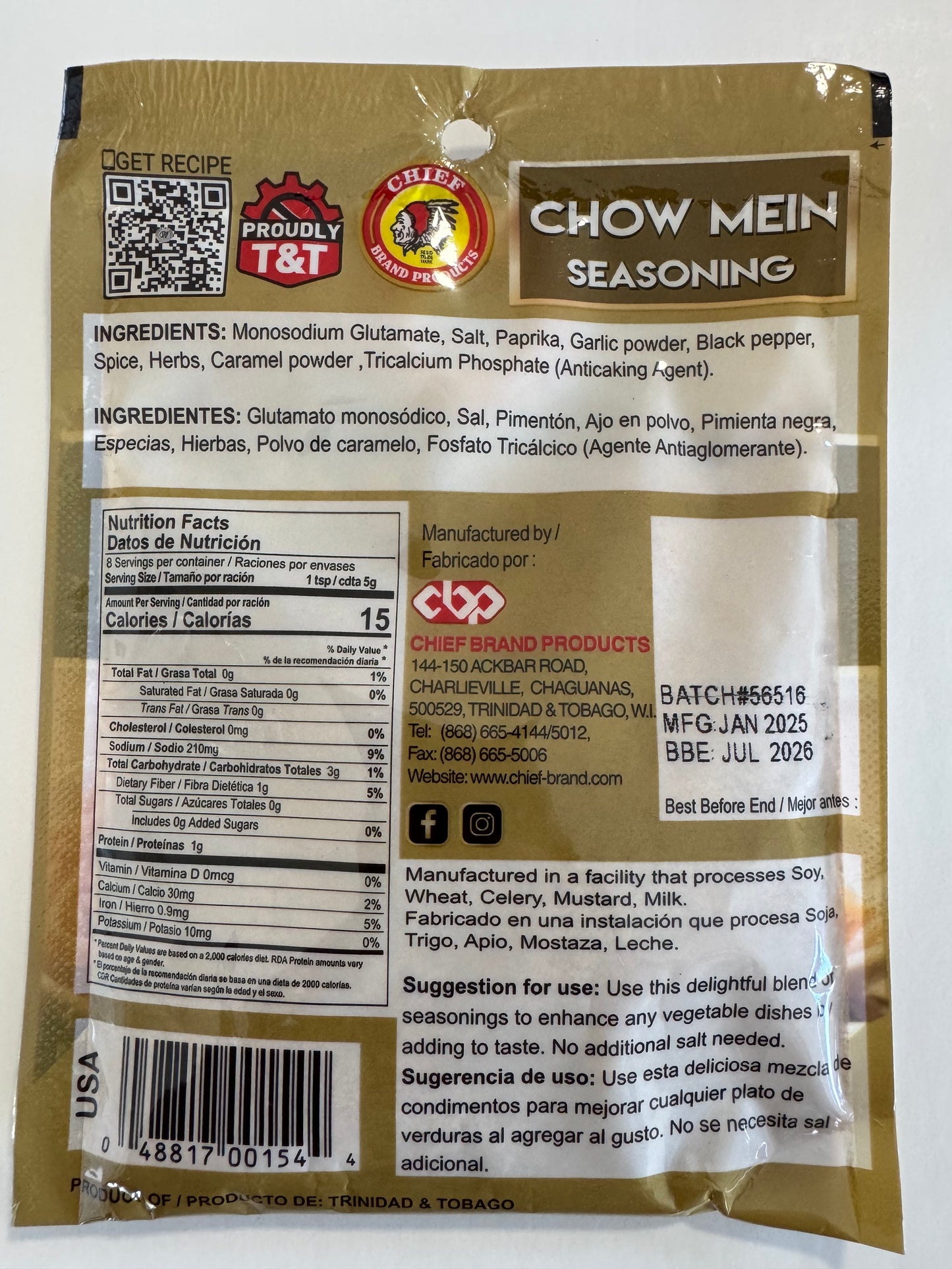 Chief's Chow Mein Seasoning