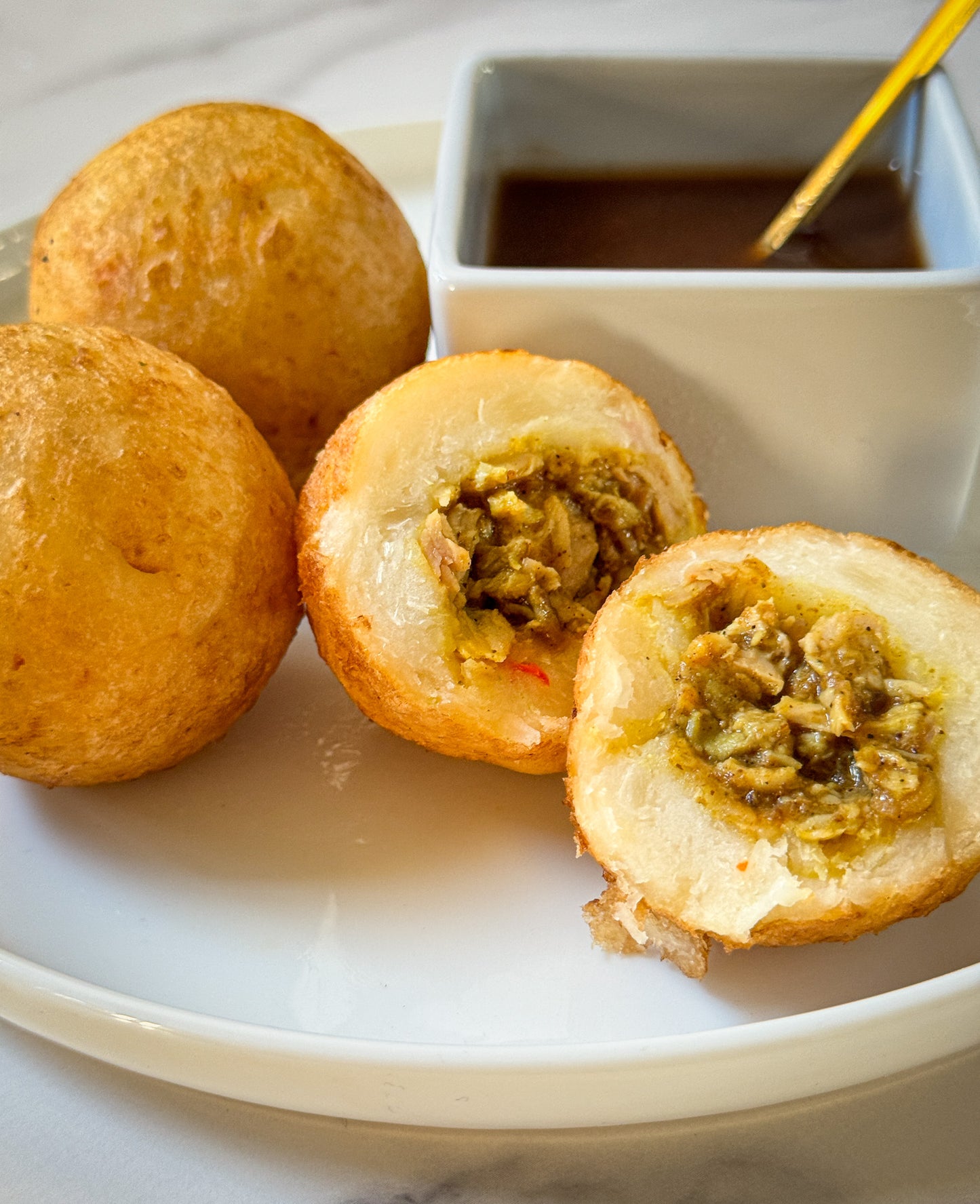 Stuffed Cassava Ball w/ Chicken Curry-6 pcs